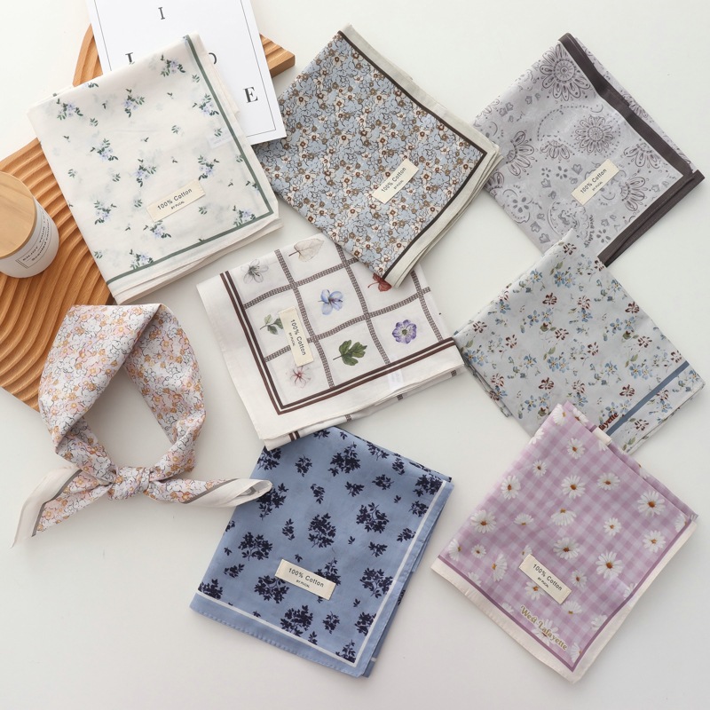 100% Cotton Printed Versatile  - огляд і ціна Silk Scarf Square