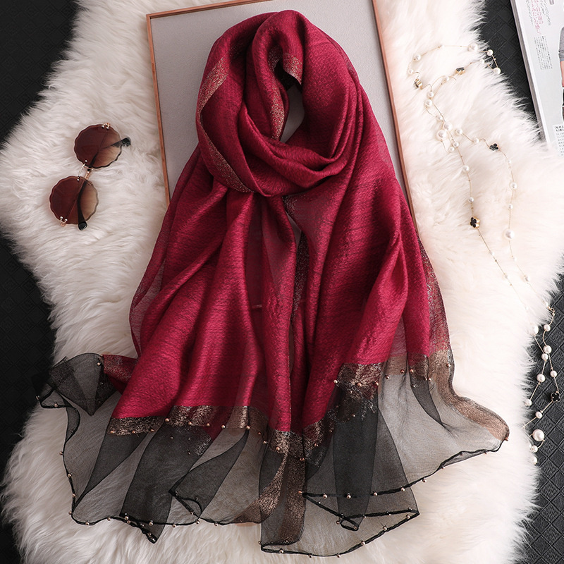 2024 Luxury 100% Silk Shawl Sc - огляд і ціна Silk Scarf Square