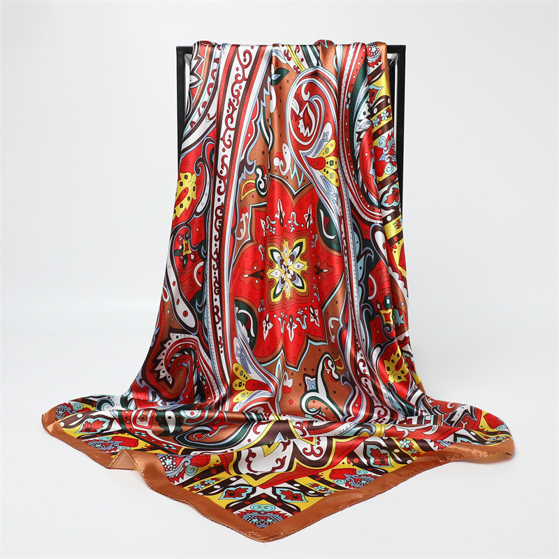 90cm Fashion Printed Big Squar - огляд і ціна Silk Scarf Square