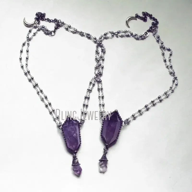 10pcs Amethyst Crystal Necklac - огляд і ціна Women'S Emo Accessories