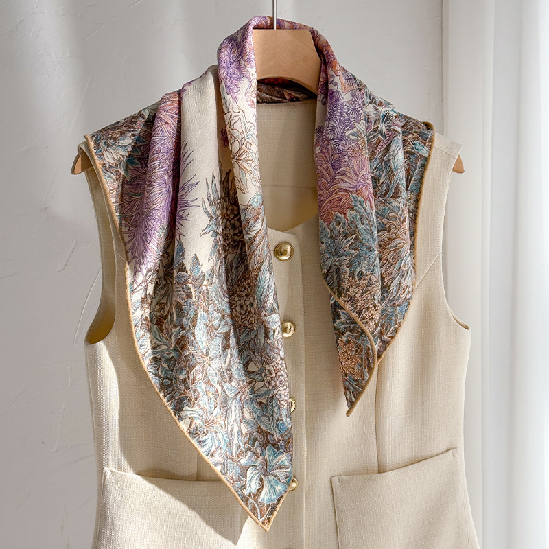 Silk Wool Scarves Woman Foular - огляд і ціна Women Accessories Sale
